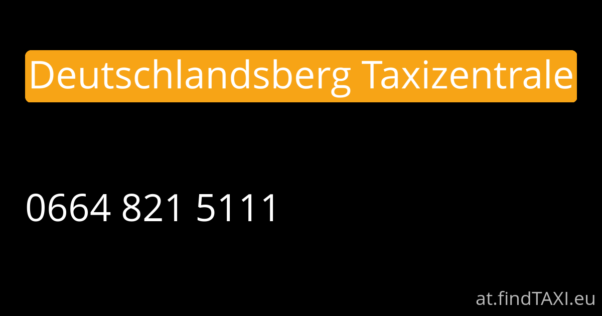 Deutschlandsberg Taxizentrale (Deutschlandsberg)